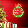 Merry Christmas Colored Balls Neon Sign