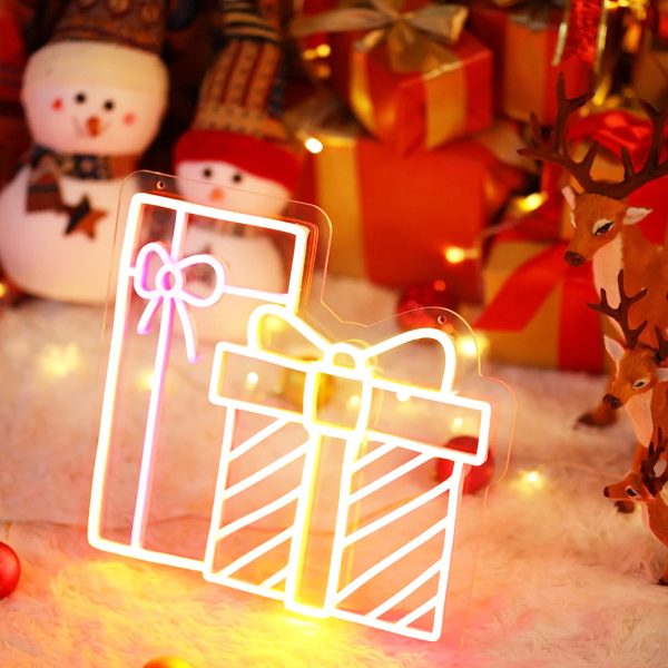 Christmas Gift Box Neon Sign