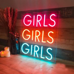 Girls Girls Girls Handmade LED Neon Sign