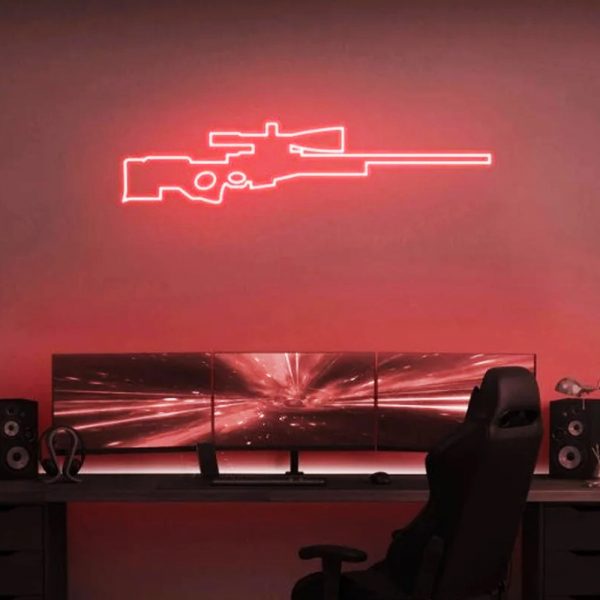 AWP Rifle Neon Sign