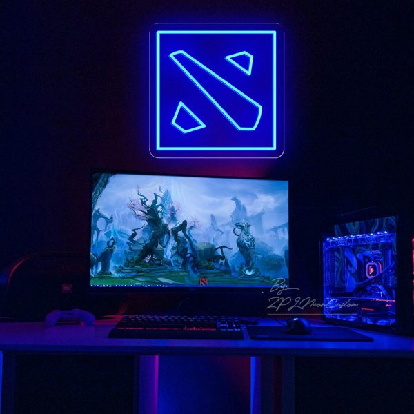 DOTA 2 Moba Game Neon Light