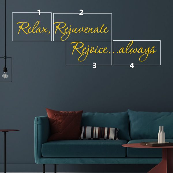 Relax Rejuvenate Neon Sign design & quote for Minh