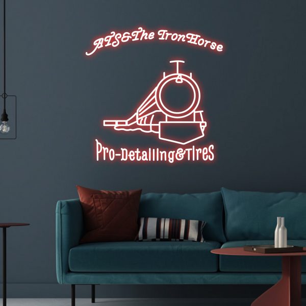 Round Train Neon Sign design & quote for Nicholas